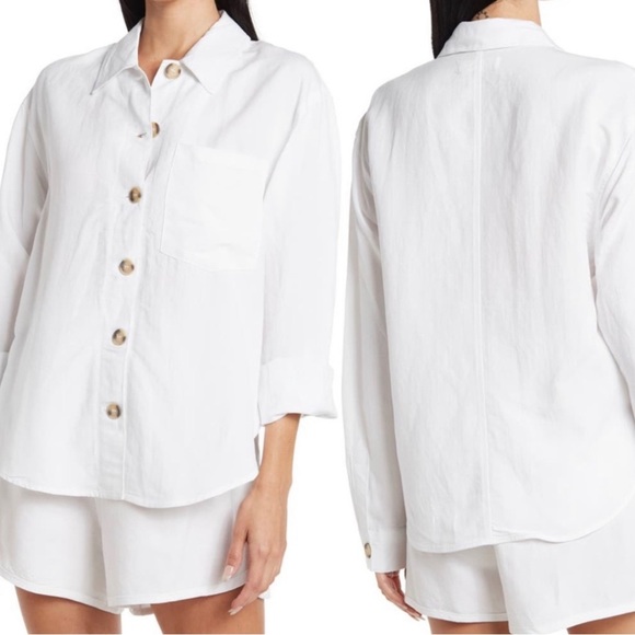 Blank nyc linen blend shorts cover up set - Picture 1 of 9